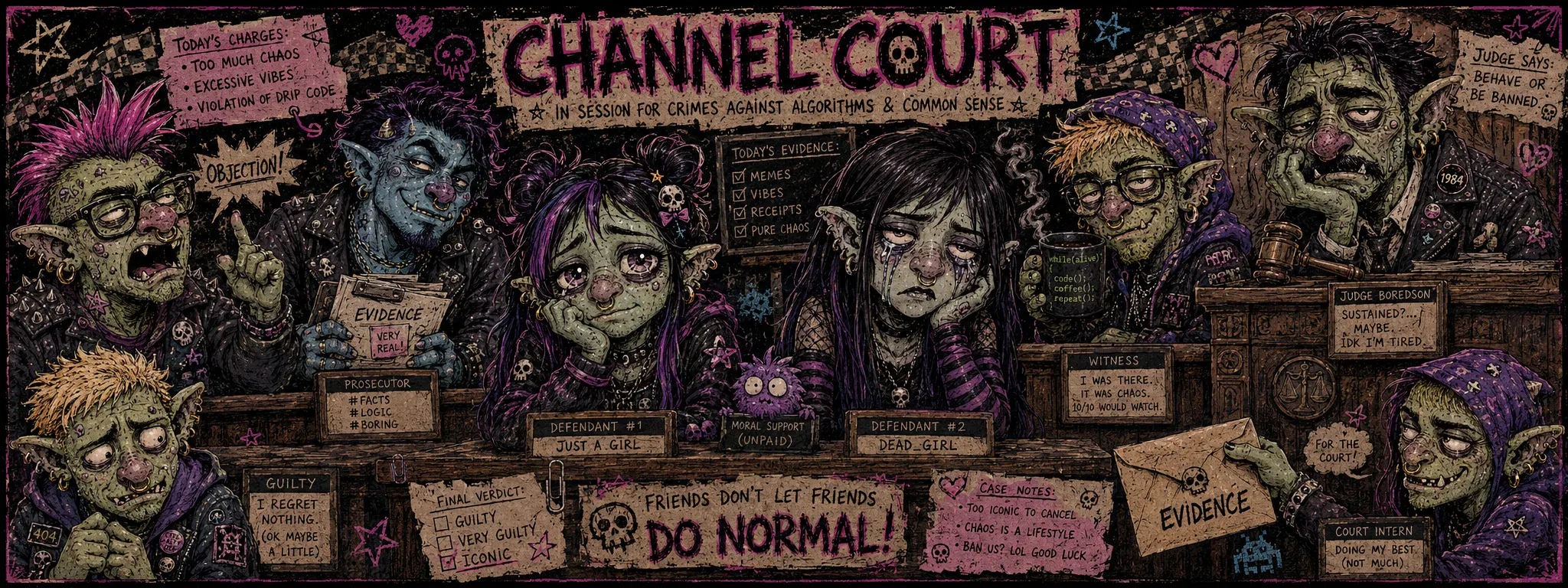 Exhibit E channel court banner